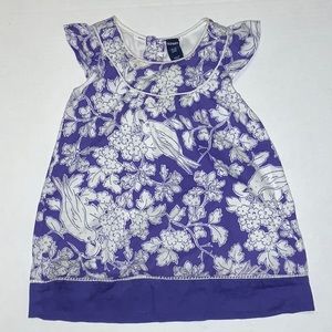 Old Navy Baby Girl Dress - Purple and White Floral Pattern - 6-12 Months